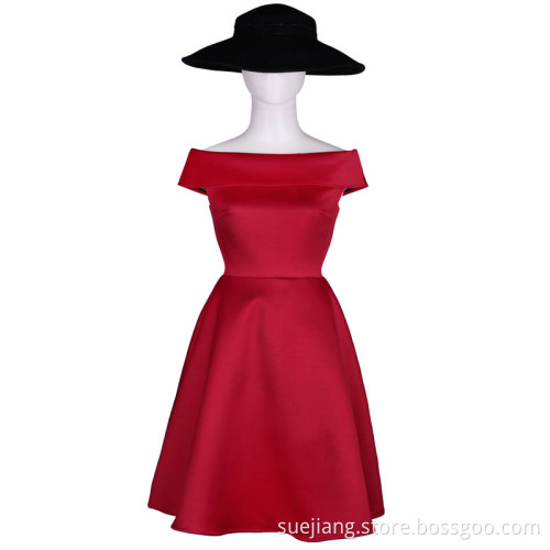 Off The Shoulder Retro Vintage Dress For Lady
